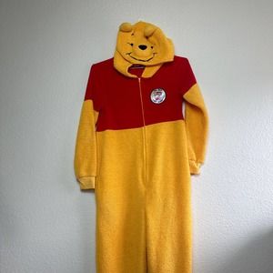 Disney Winnie The Pooh Costume Pajamas One Piece Onsie Adult Size small medium